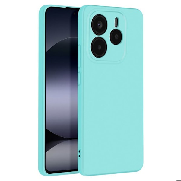 Coque för Xiaomi Redmi Note 14 5G Semi-rigid Soft-touch Anti-spår Turquoise Blå