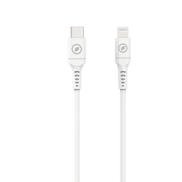 Lightning till USB-C-kabel 60W Laddning och synkronisering 1,2m Muvit Vit Vit