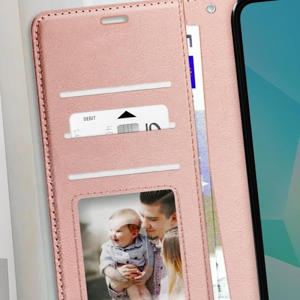 Étui för Samsung Galaxy A16 Fodral med Handrem Mayaxess Rosé Champagne Rosa