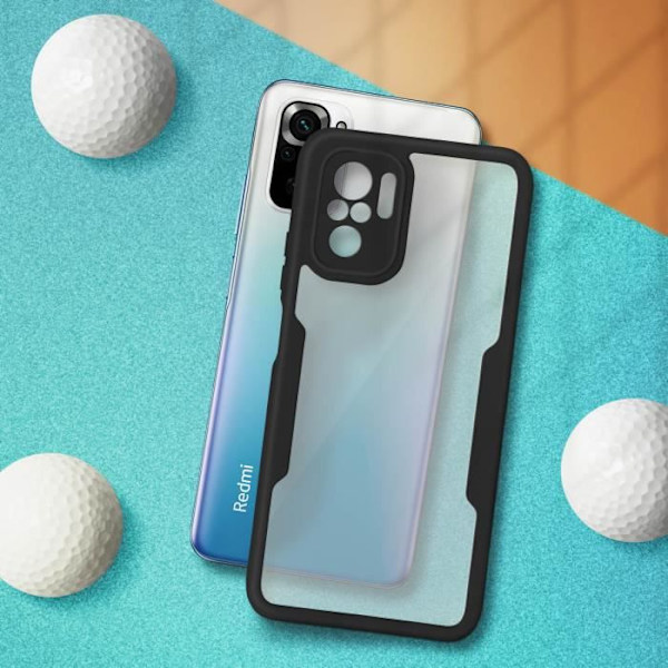 Fuld cover - Xiaomi - Note 10 og 10S - Plexiglas bagside - Polymer front - Sort Svart