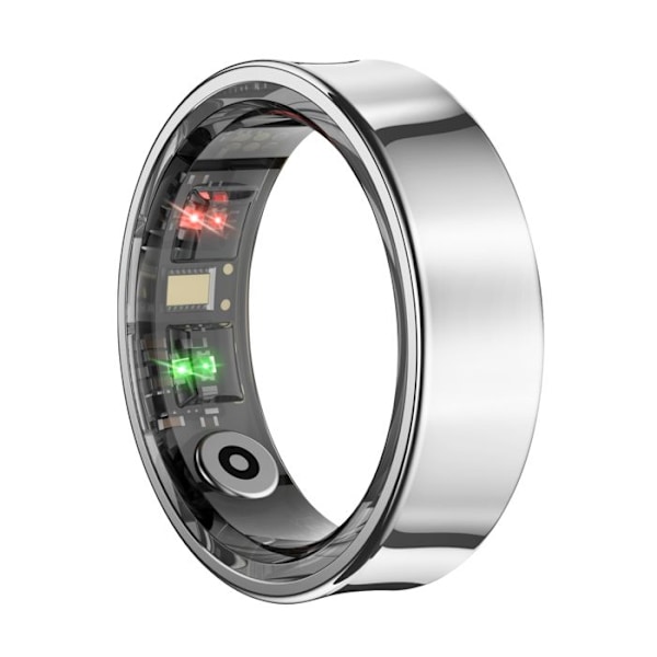Bluetooth-ansluten ring hälsa spårning multisport vattentålig storlek 13 silver