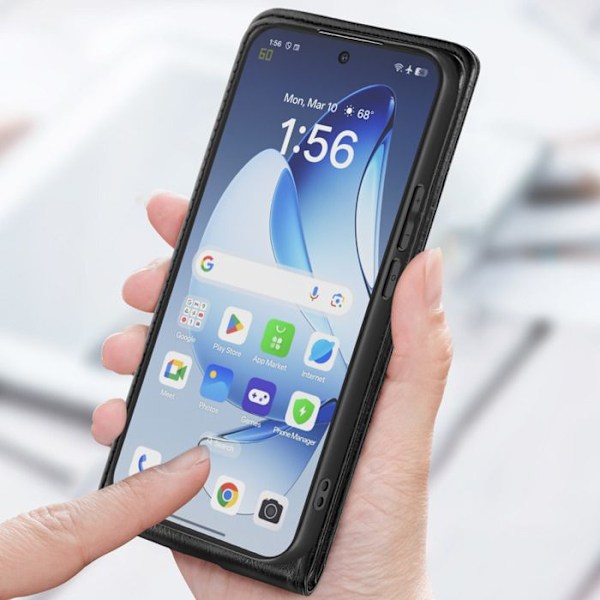 Pysty Korttipidike Kotelo Oppo Reno 13 5G Musta Svart