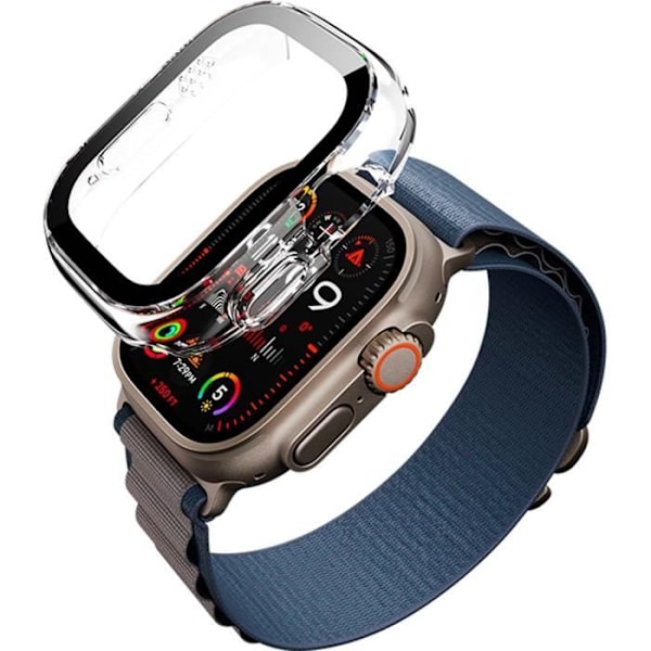 Coque - Force Case - Apple Ultra 1/2 49mm - Läpinäkyvä mustilla reunoilla - Elinikäinen takuu - Ekosuunniteltu Transparenta svarta konturer