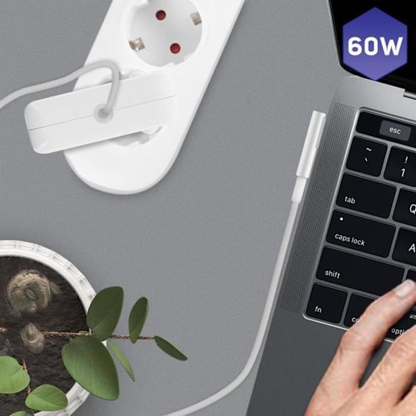 Nätladdare - AVIZAR - MagSafe 60W - Kompatibel MacBook Pro 13'' - Snabbladdning - 1,90 m sladd Vit
