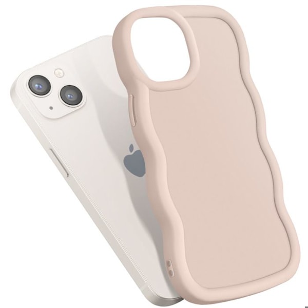 Silikonpussel för iPhone 13 Antichock Candy Beige serie Beige