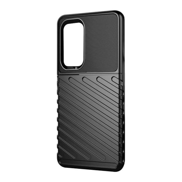 Coque - Thunder - Galaxy A52/A52s - Forstærket Beskyttelse - Silikone Gel - Sort Svart