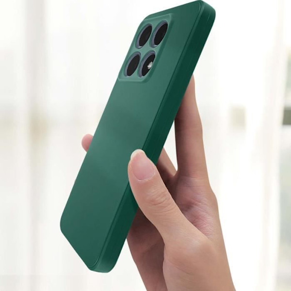 Coque - ILMOITTAJA - Xiaomi 14T - Pehmeä Silikoni - Tumma Vihreä - Naarmuuntumisen Estävä Suoja Grön