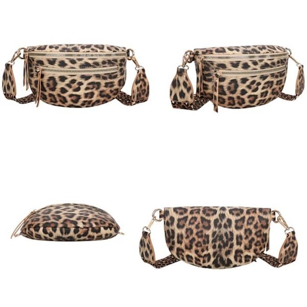Handväska för Kvinna Imprägnerad Leopard Gallantry Brun kastanj