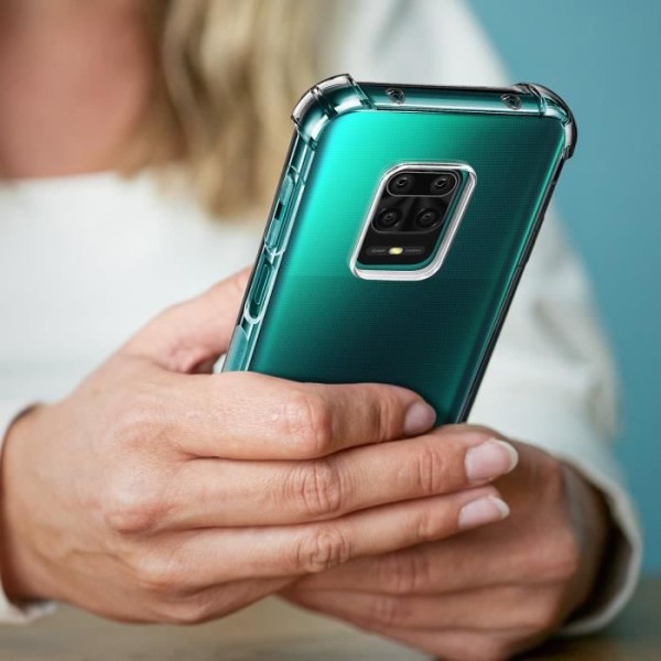 Skyddspaket Xiaomi Redmi Note 9S / 9 Pro / 9 Pro Max Soft Shell + Vitt glas