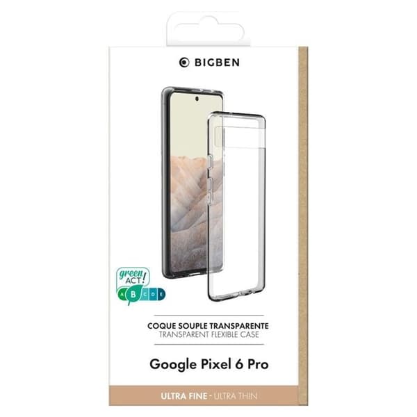 Coque - Bigben - Google Pixel 6Pro - Mjuk - Transparent - Stötskydd Transparent