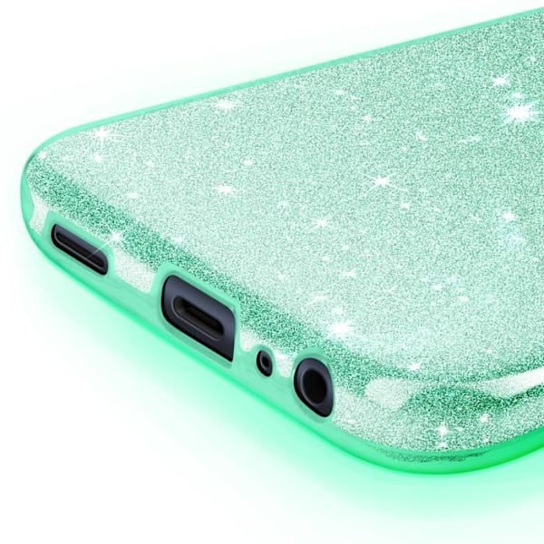 Coque Paillette för Samsung Galaxy A15 Silikon Ultra tunn Grön Grön