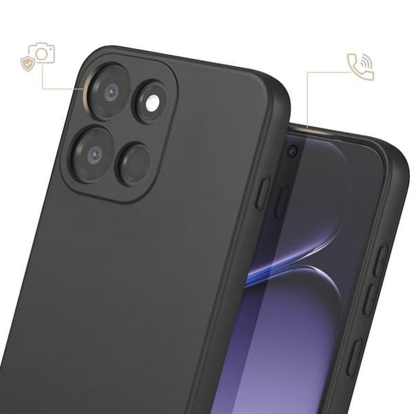 Silicone Soft-Touch Anti-Stød Cover til OnePlus Nord 6 Sort Svart