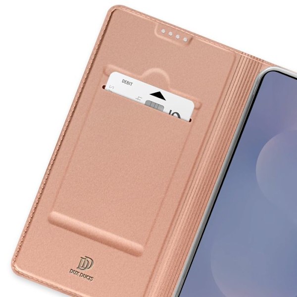 Etui för Samsung Galaxy S25 Edge Fällbar Videostöd Dux Ducis Roséguld Rosa