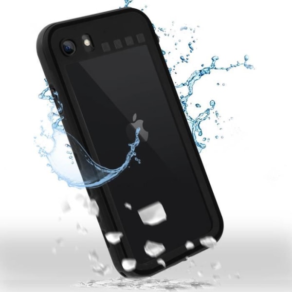 Coque - REDPEPPER - iPhone SE 2020 / 8 / 7 - Vattentät - Stötsäker - Inbyggt skärm skydd Svart