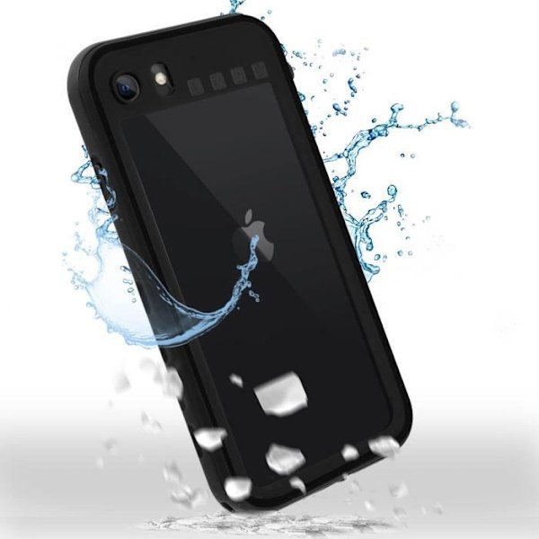 Coque - REDPEPPER - iPhone SE 2020 / 8 / 7 - Vedenkestävä - Iskunkestävä - Integroitu näyttösuoja Svart
