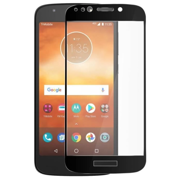 Motorola Moto E5 Play näytönsuoja 2.5D karkaistu lasi 9H kalvo - läpinäkyvä musta