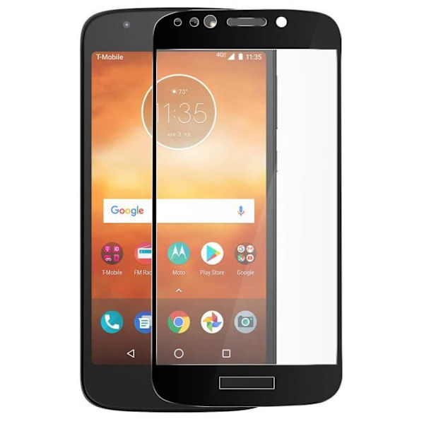 Skyddsglas - AVIZAR - Motorola Moto E5 Play - Härdat glas 2.5D - Stötsäker - 9H Klar svart