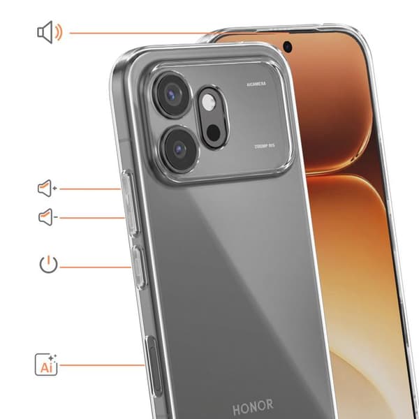 Ultra-tynd 0,5 mm transparent silikone cover til Honor 600 Vit