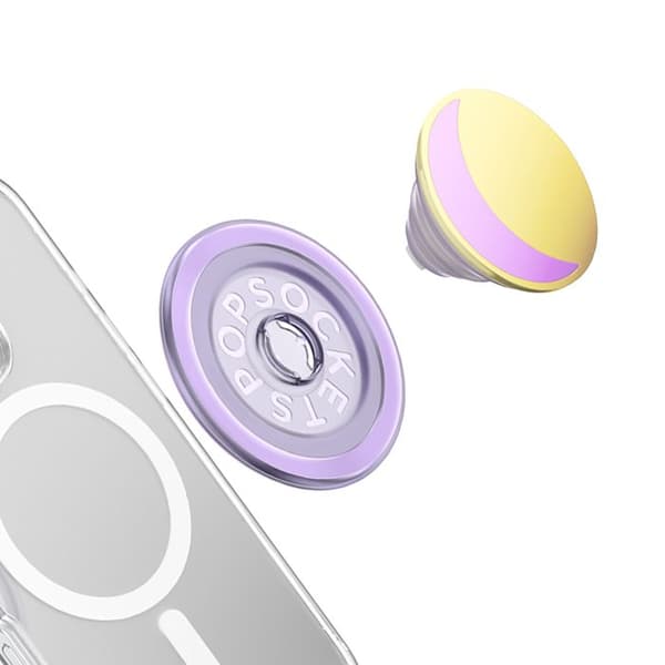 Stöd Smartphone PopGrip Premium Emalj Vax Fixering Solid PopSockets Lila Violett