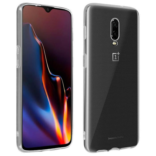 Kuori ja Suojakalvo - OnePlus - 6T - Läpinäkyvä Silikoni - Karkaistu Lasi - Naarmunkestävä Klar vit