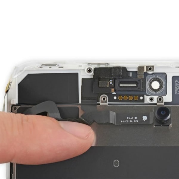 Frontkamera - Apple - iPhone 8 Plus - Frontlinsemodul - Tilslutningskabel - Sort Svart