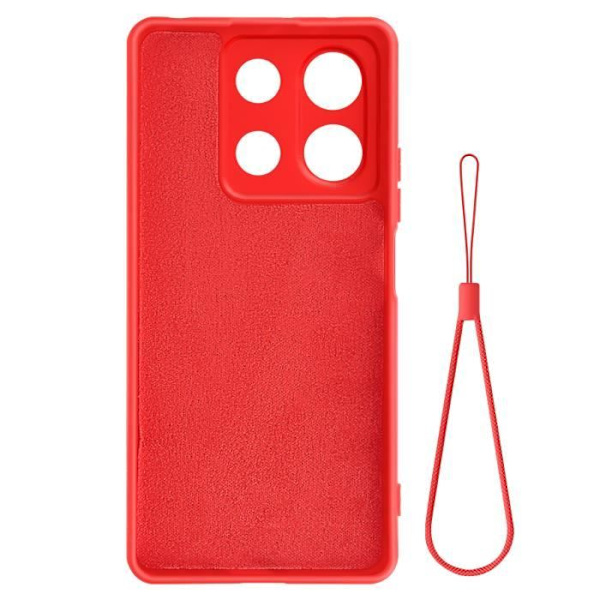 Smartphonefodral - AVIZAR - Xiaomi Redmi Note 13 5G - Röd - Halvstyv - Matt anti-fingeravtrycksfinish Röd