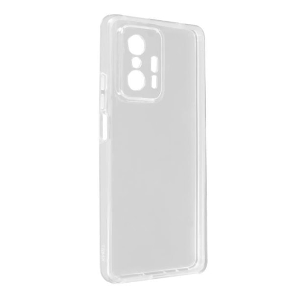 Xiaomi 11T ja 11T Pro Case läpinäkyvä kova takaosa ja valkoinen läpinäkyvä etuosa