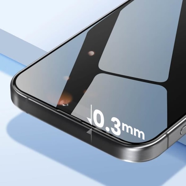 Hærdet glas - BLUESTAR - iPhone 16 - 9H hårdhed - Fuld beskyttelse - Tykkelse 0,3 mm Svart
