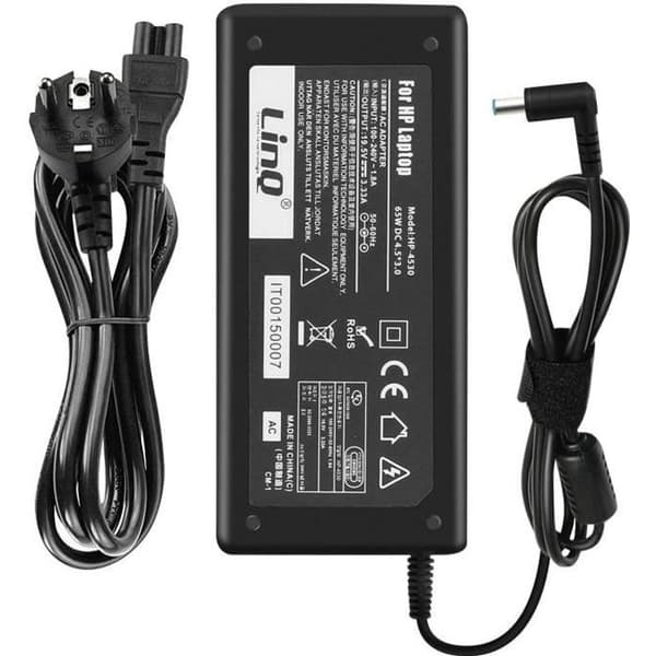 HP PC Netoplader 65W 19,5V 3,33A Tip 4,5*3,0 mm HP-4530 LinQ Sort