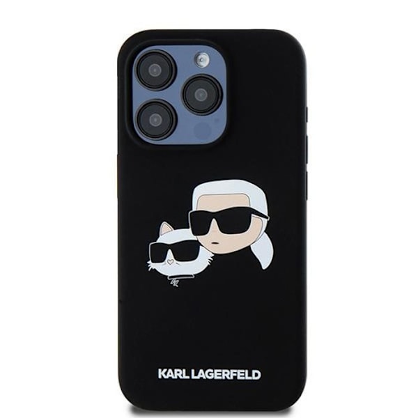 Etui til iPhone 15 Pro Max - Karl Lagerfeld Silikone MagSafe (KLHMP15XSKCHPPLK) - Karl&Choupette