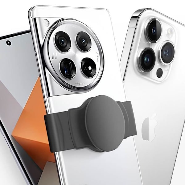 Smartphonetillbehör - POPSOCKETS - PopGrip - Svart - Infällbart stöd - PopMounts-kompatibla Svart