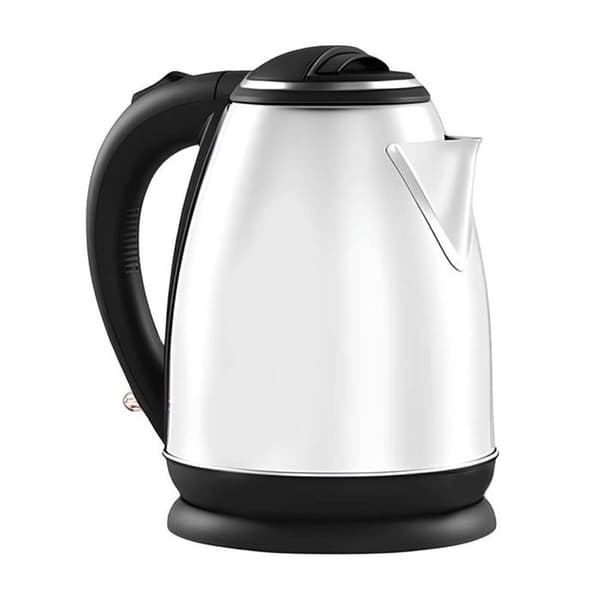 Elkedel 2L 1500W i Rustfrit Stål med Automatisk Sluk Sort / Sølv Svart