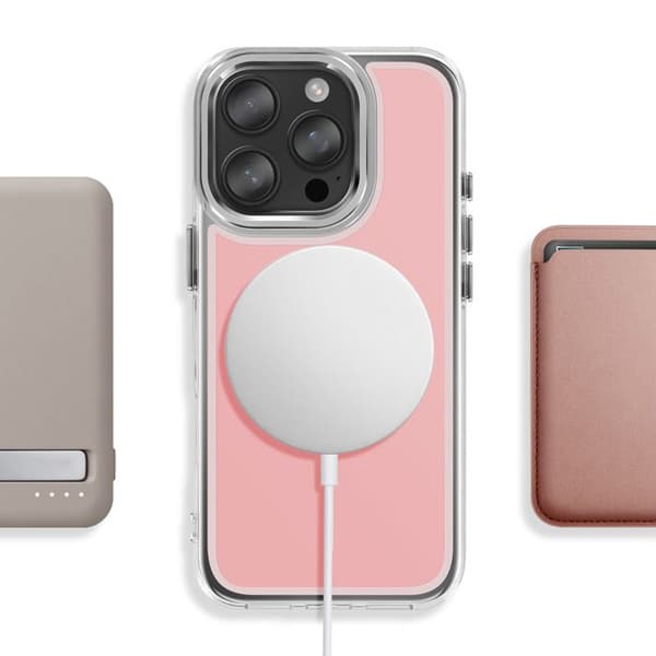 MagSafe-cover til iPhone 16 Pro Ultra Forstærket Bi-materiale Rosa Ros