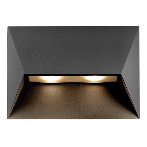 Väggapplikation Nordlux belysning Utomhus PONTIO 27 Vägglampa parallellkoppling möjlig Aluminium Svart H.19 - IP54 Svart