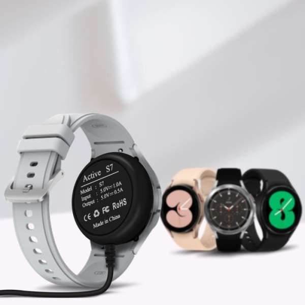 Samsung Galaxy Watch 4 Magnetisk laddningskabel Säker laddning Svart