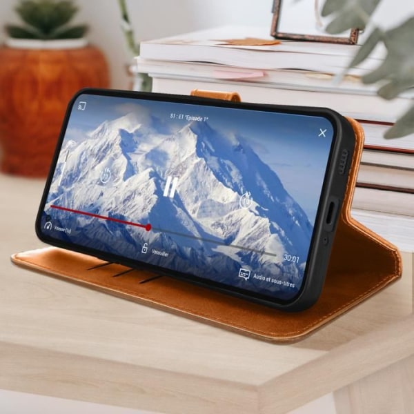 AVIZAR Wallet Folio Fodral för Nothing Phone 1 - Camel - Videostödfunktion Kamel