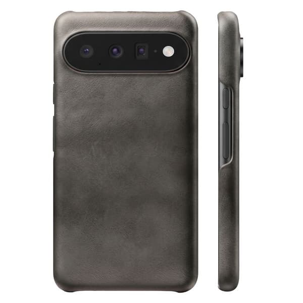 Cover til Google Pixel 11 Pro Hård Læder Effekt med Hævede Kanter Sort Svart