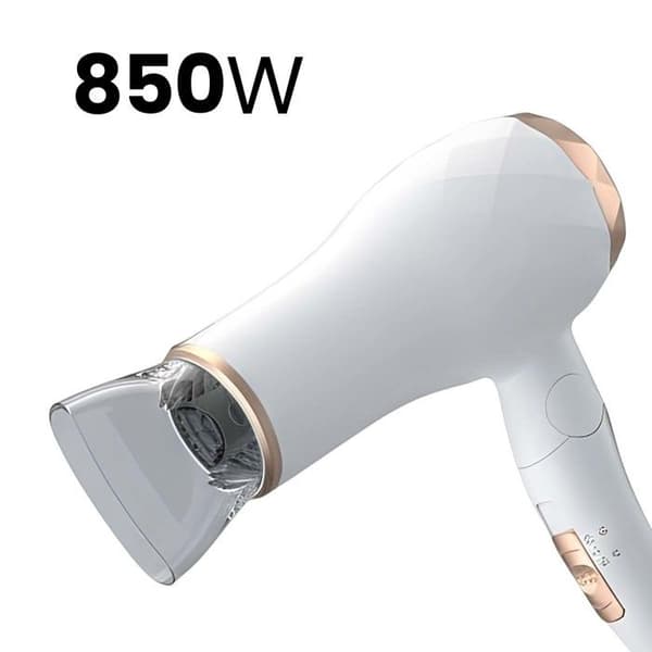 Hårfön - AVIZAR - 850W - Lätt - Varm/kall luft - Sladdad Vit