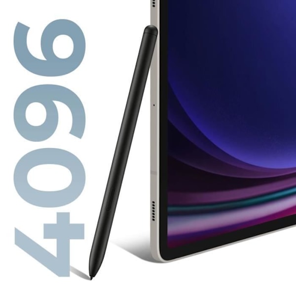 S Pen - Samsung - Galaxy Tab S9 - Black Stylus - 0.7mm Tip - High Sensitivity Svart