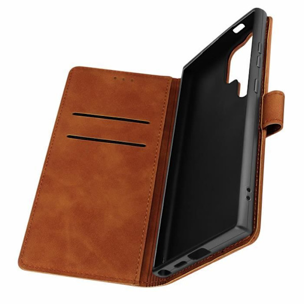 Etui til Samsung S24 Ultra Wallet Flip Video Support Camel kastanj