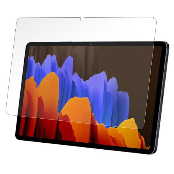 Skärmskydd - Samsung - Galaxy Tab S7 Plus 12,4 - Härdat glas - Transparent - Hårdhet 9H Klar vit