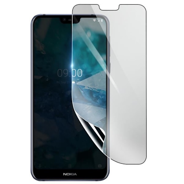 Näytönsuoja - 3MK - Nokia 7.1 - Iskunkestävä Hydrogeeli - Läpinäkyvä - Naarmuuntumaton Transparent
