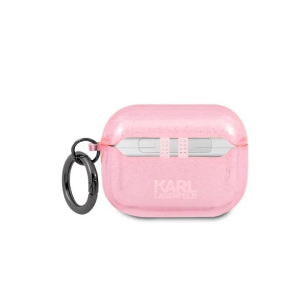 Kotelo Airpods Pro Glitter Chicille korkealaatuista TPU Karl Lagerfeld pinkkiä Rosa