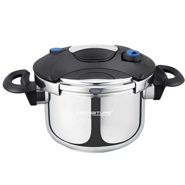 Tryckkokare - ROSENBERG - 7L - Rostfritt stål - Non-stick - För alla spisar med säkerhetsventil Grå