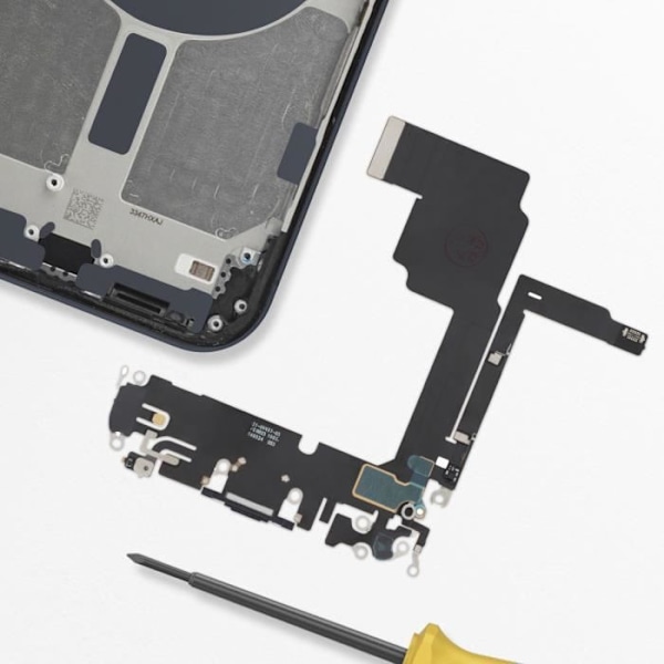 Laddningskontakt - AVIZAR - iPhone 15 Pro - USB C-port - Blå mikrofon Blå