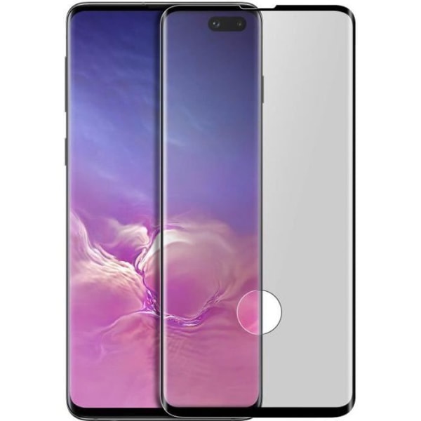 Film til Samsung Galaxy S10 Plus Transparent buet hærdet glas med sort kant