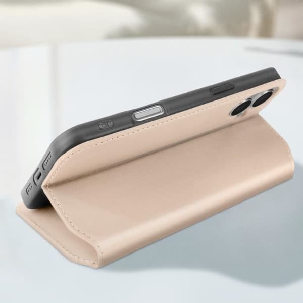 iPhone 16 Plus-fodral - Classic Edition - Magnetlock - Videostöd - Kortfack Gul