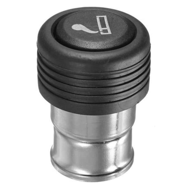 12V cigarettænder - AVIZAR - Universel - Hurtig opvarmning - Rustfrit stål - Sort Sort