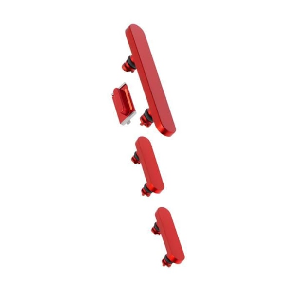 Virta-, äänenvoimakkuus- ja äänetön painike iPhone 13 ja 13 Mini Red - AVIZAR - Laadukas varaosa Röd