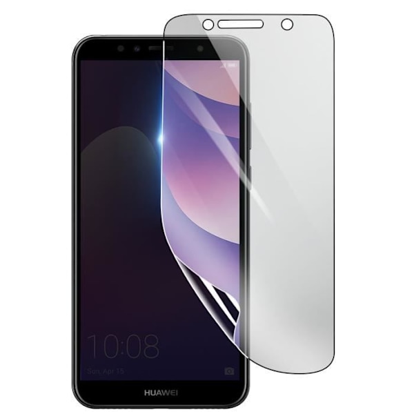 Näytönsuoja - 3MK - Huawei Y7 2018 - Iskunkestävä Hydrogeeli - Läpinäkyvä - Naarmuuntumaton Transparent
